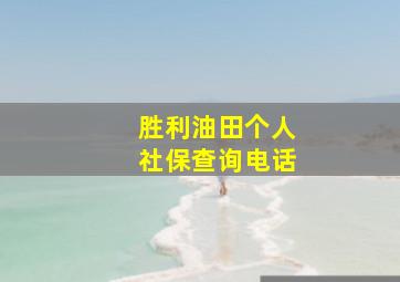 胜利油田个人社保查询电话