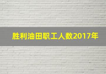 胜利油田职工人数2017年