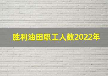 胜利油田职工人数2022年