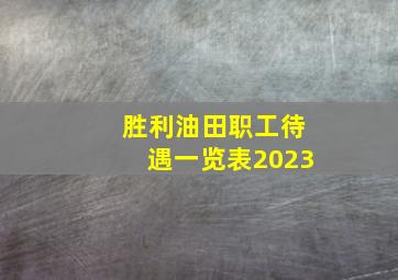 胜利油田职工待遇一览表2023