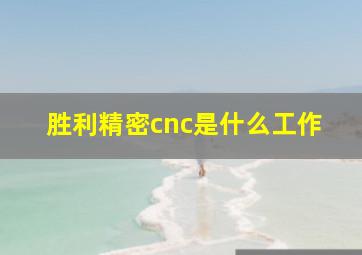 胜利精密cnc是什么工作