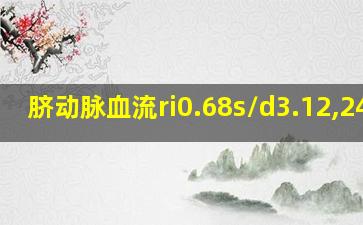 脐动脉血流ri0.68s/d3.12,24周