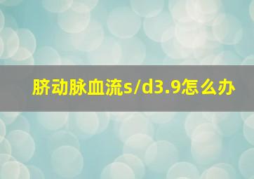 脐动脉血流s/d3.9怎么办