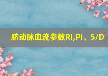 脐动脉血流参数RI,PI、S/D