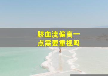 脐血流偏高一点需要重视吗