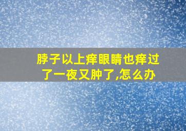 脖子以上痒眼睛也痒过了一夜又肿了,怎么办