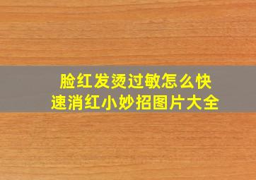 脸红发烫过敏怎么快速消红小妙招图片大全