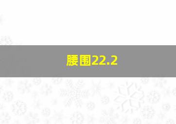 腰围22.2