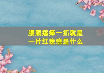 腰腹瘙痒一抓就是一片红疙瘩是什么