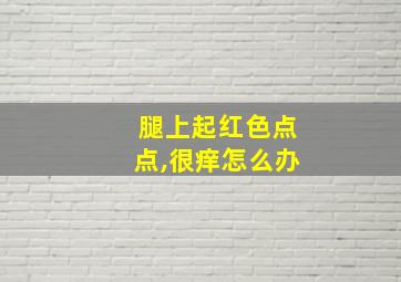 腿上起红色点点,很痒怎么办