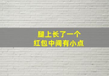 腿上长了一个红包中间有小点