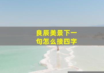 良辰美景下一句怎么接四字