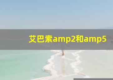 艾巴索amp2和amp5