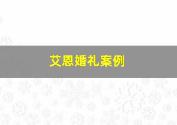 艾恩婚礼案例