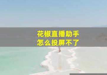 花椒直播助手怎么投屏不了