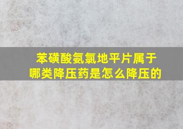 苯磺酸氨氯地平片属于哪类降压药是怎么降压的