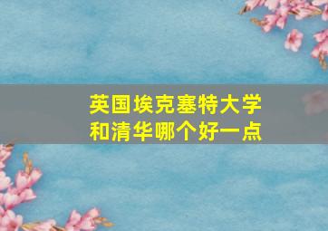 英国埃克塞特大学和清华哪个好一点