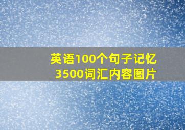 英语100个句子记忆3500词汇内容图片