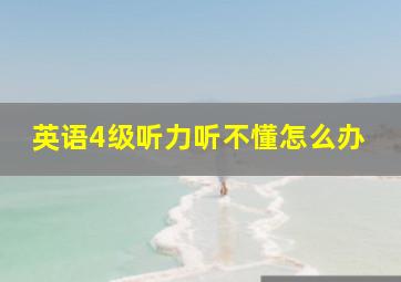 英语4级听力听不懂怎么办