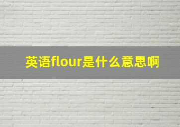 英语flour是什么意思啊