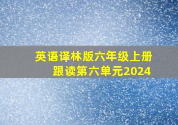 英语译林版六年级上册跟读第六单元2024