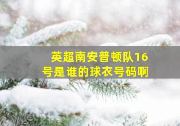 英超南安普顿队16号是谁的球衣号码啊