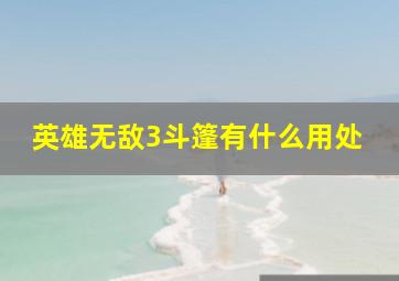 英雄无敌3斗篷有什么用处