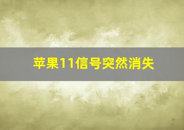 苹果11信号突然消失