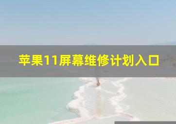 苹果11屏幕维修计划入口