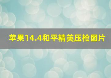 苹果14.4和平精英压枪图片