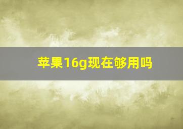 苹果16g现在够用吗