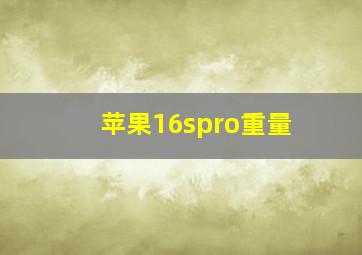 苹果16spro重量