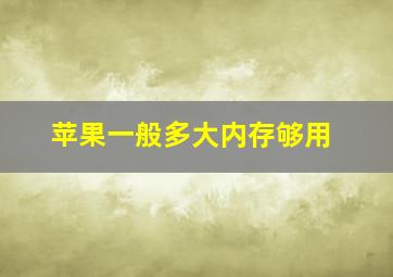 苹果一般多大内存够用