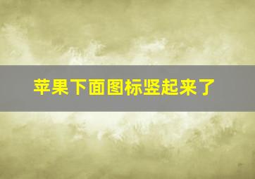 苹果下面图标竖起来了