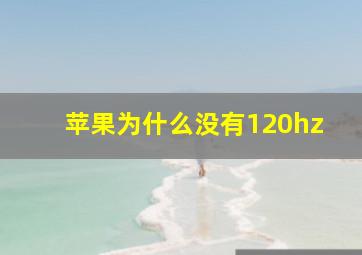 苹果为什么没有120hz