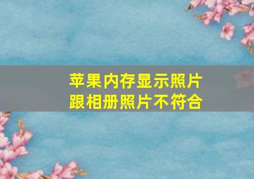 苹果内存显示照片跟相册照片不符合