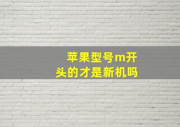 苹果型号m开头的才是新机吗