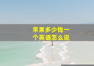 苹果多少钱一个英语怎么说