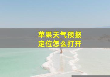 苹果天气预报定位怎么打开