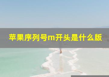 苹果序列号m开头是什么版