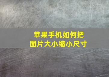 苹果手机如何把图片大小缩小尺寸