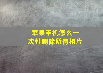 苹果手机怎么一次性删除所有相片