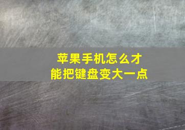 苹果手机怎么才能把键盘变大一点