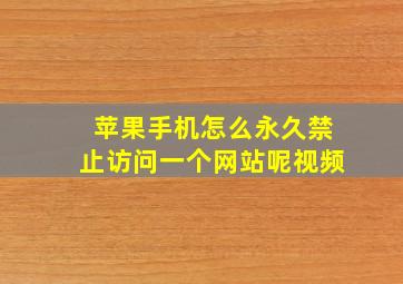 苹果手机怎么永久禁止访问一个网站呢视频