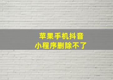 苹果手机抖音小程序删除不了