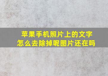 苹果手机照片上的文字怎么去除掉呢图片还在吗