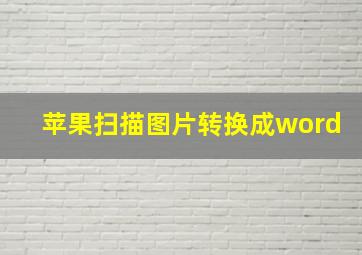 苹果扫描图片转换成word