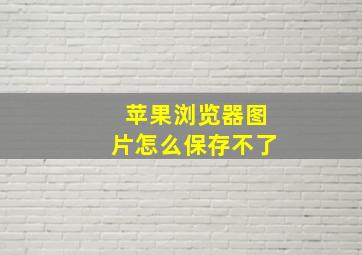 苹果浏览器图片怎么保存不了