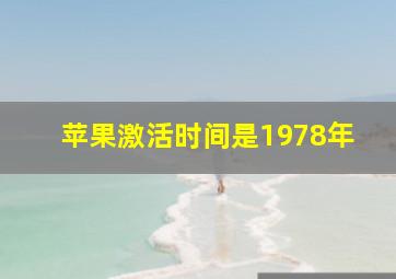 苹果激活时间是1978年