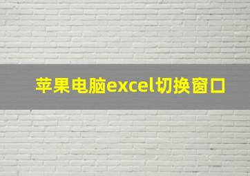 苹果电脑excel切换窗口